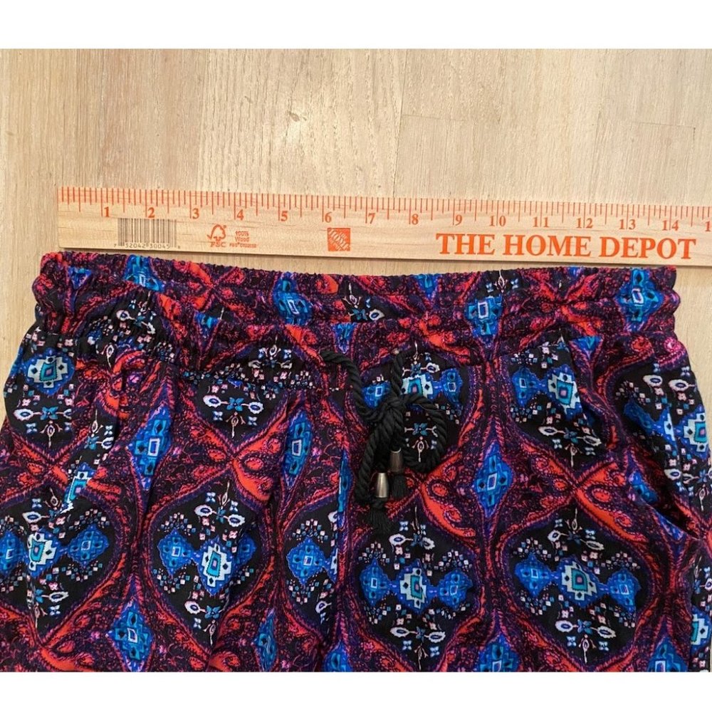 Bright Pattern Comfy Pants Size Medium - image 2